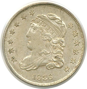 image for: 1836 H10c Large 5C PCGS MS62