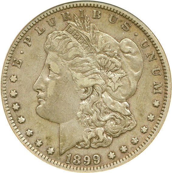 image for: Top 100 VAM: 1899-O $1 VAM 5 Micro O ANACS XF45