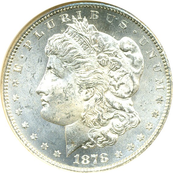 image for: Top 100 VAM: 1878-CC $1 VAM 11  Lines in Wing NGC MS63 