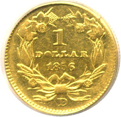 image for: 1856-D G$1  PCGS AU58