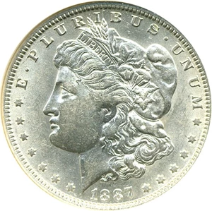 image for: Top 100 VAM: 1887-O $1 VAM 3 7/6 NGC AU58