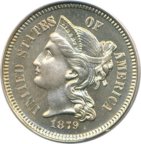 image for: 1879 3cN  PCGS Proof 67 Cameo