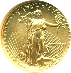 image for: 1989 $5 Gold Eagle NGC MS69