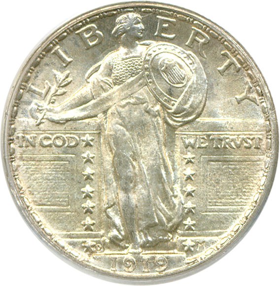 image for: 1919-D 25c  PCGS MS64 FH