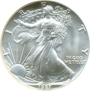 image for: 1987 $1 Silver Eagle NGC MS69