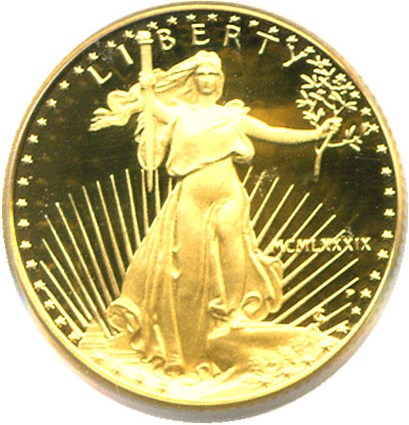 image for: 1989-P $5 Gold Eagle PCGS Proof 69 DCameo