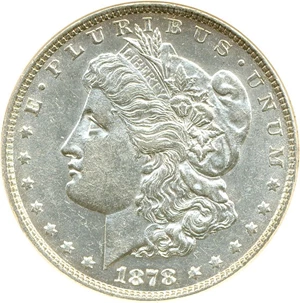 image for: Hot 50 VAM: 1878 8TF $1 VAM 20 Doubled Date ANACS AU58