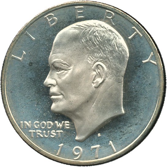 image for: Original Mint Holder: 1971-S $1 Silver NGC Proof 68 DCameo