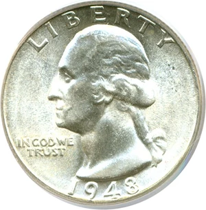 image for: 1948-D 25c PCGS MS65