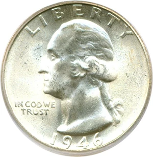 image for: 1946-S 25c PCGS MS65