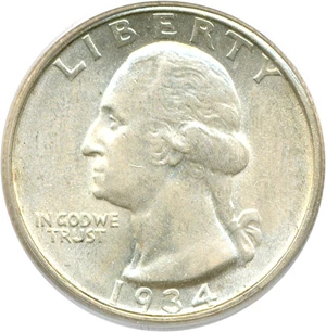 image for: 1934-D 25c PCGS MS63