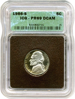 image for: 1986-S 5c ICG Proof 69 DCameo