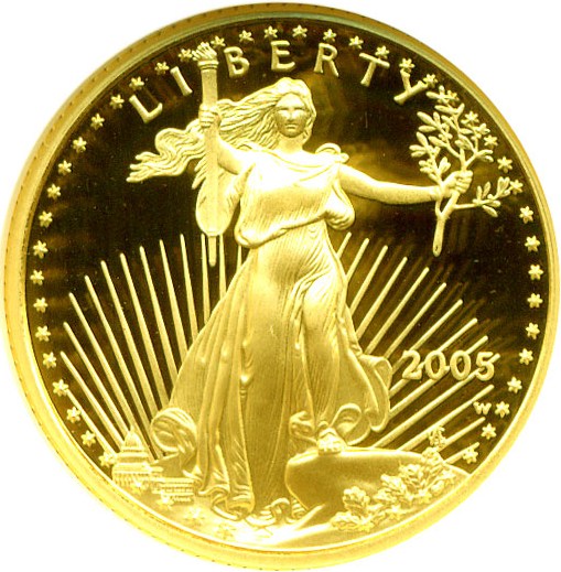 image for: 2005-W $10 Gold Eagle NGC Proof 69 UCameo