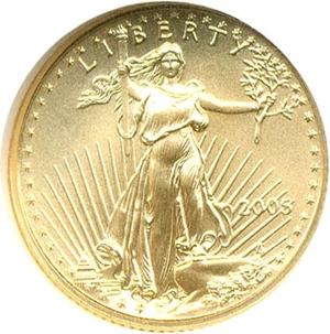 image for: 2005 $5 Gold Eagle NGC MS69