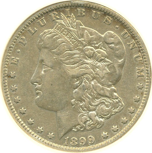 image for: Top 100 VAM: 1899-O $1 VAM 6  Micro O ANACS XF45 