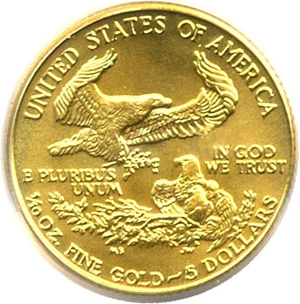 image for: 1992 $5 Gold Eagle PCGS MS69
