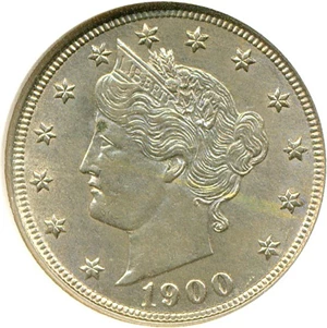 image for: 1900 5c NGC MS61 ex: Las Vegas Collection