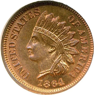 image for: 1864 1c Bronze NGC MS65 RB
