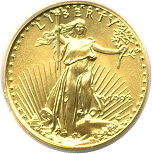 image for: 1992 $5 Gold Eagle PCGS MS69