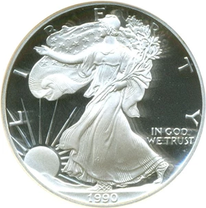 image for: 1990-S $1 Silver Eagle NGC Proof 69 UCameo