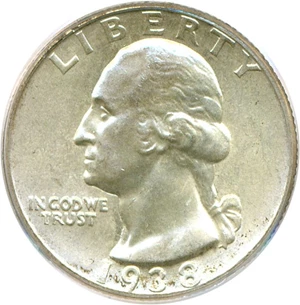 image for: 1938 25c PCGS MS64