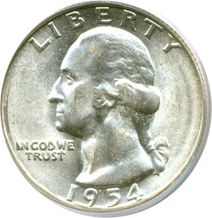 image for: 1954-S 25c PCGS MS65