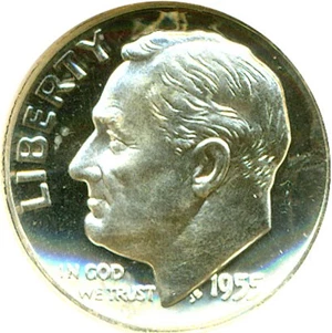 image for: 1955 10c NGC Proof 69 Cameo