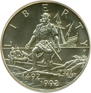 image for: 1992-D 50c Columbus PCGS MS69