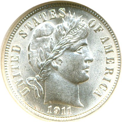 image for: 1911 10c  NGC MS65