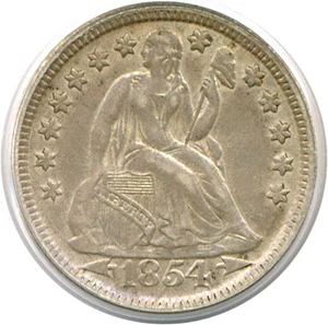 image for: 1854 10c Arrows PCGS AU50