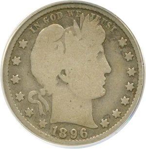 image for: 1896-S 25c PCGS Good 6