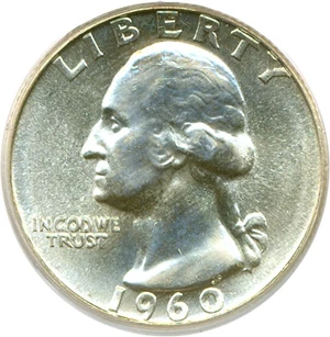 image for: 1960 25c PCGS MS65