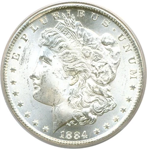 image for: 1884-CC $1 PCGS MS65