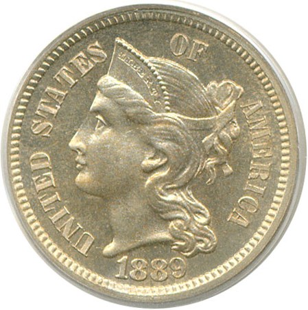 image for: 1889 3cN  PCGS Proof 64 