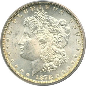 image for: 1878 7TF $1 Rev.'78 PCGS MS64