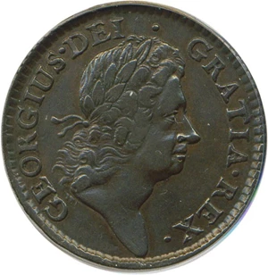 image for: 1723 1/2 P Hibernia PCGS AU50 BN