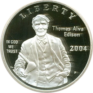 image for: 2004-P $1 Edison PCGS Proof 69 DCameo