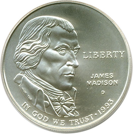 image for: 1993-D $1 Madison PCGS MS69