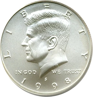 image for: 1998-S 50c SMS PCGS MS69