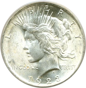 image for: 1923 $1 PCGS MS63