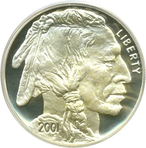 image for: 2001-P $1 Buffalo PCGS Proof 69 DCameo