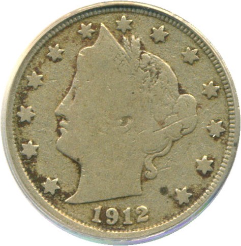 image for: 1912-S 5c  PCGS VG-8 