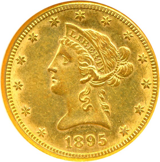 image for: 1895-O $10  NGC AU53