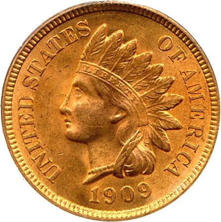 image for: 1909 1c Indian PCI MS63 RD