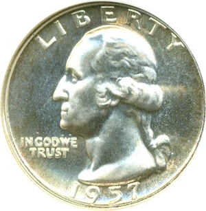 image for: 1957 25c NGC Proof 68