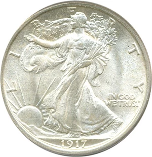 image for: 1917 50c PCGS MS66