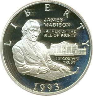 image for: 1993-S 50c Madison PCGS Proof 69 DCameo