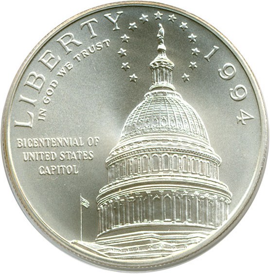 image for: 1994-D $1 Capitol PCGS MS69 