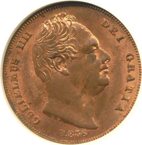 image for: Great Britain: 1836 Farthing  NGC MS64 RB (Spink-3848)