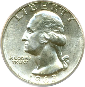 image for: 1963-D 25c PCGS MS65